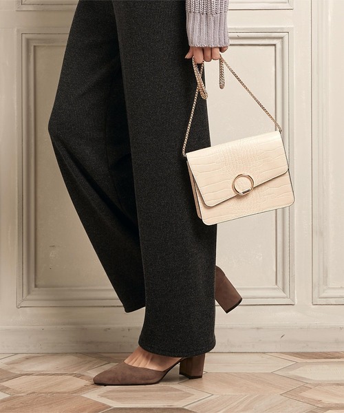 titivate(ティティベイト)の「ストレートリブパンツ(その他パンツ・レディース・ブラック/ベージュ/チャコール・M)」の2枚目の写真