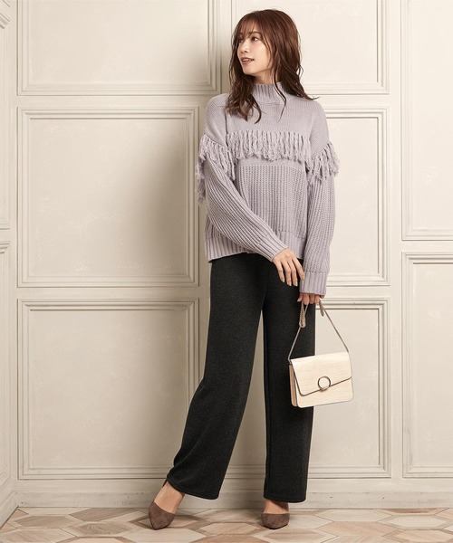 titivate(ティティベイト)の「ストレートリブパンツ(その他パンツ・レディース・ブラック/ベージュ/チャコール・M)」の8枚目の写真