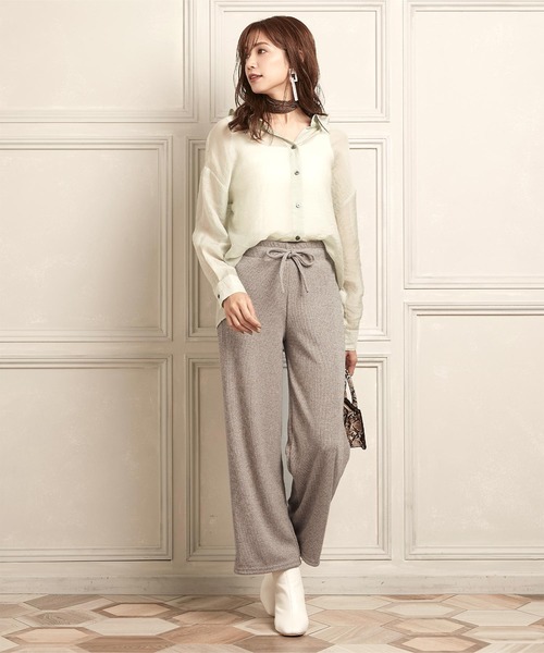 titivate(ティティベイト)の「ストレートリブパンツ(その他パンツ・レディース・ブラック/ベージュ/チャコール・M)」の11枚目の写真