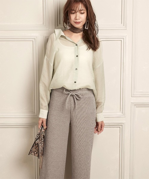 titivate(ティティベイト)の「ストレートリブパンツ(その他パンツ・レディース・ブラック/ベージュ/チャコール・M)」の13枚目の写真