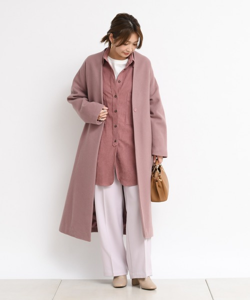 DouDou（ドゥドゥ）の「バックロングシャツ3（シャツ/ブラウス・レディース・オフホワイト/サックスブルー/ピンク・FREE）」の9枚目の写真