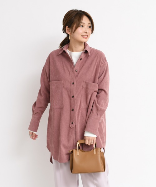 DouDou（ドゥドゥ）の「バックロングシャツ3（シャツ/ブラウス・レディース・オフホワイト/サックスブルー/ピンク・FREE）」の15枚目の写真