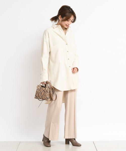 DouDou（ドゥドゥ）の「バックロングシャツ3（シャツ/ブラウス・レディース・オフホワイト/サックスブルー/ピンク・FREE）」の19枚目の写真