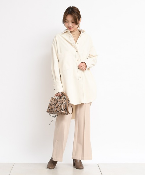 DouDou（ドゥドゥ）の「バックロングシャツ3（シャツ/ブラウス・レディース・オフホワイト/サックスブルー/ピンク・FREE）」の20枚目の写真