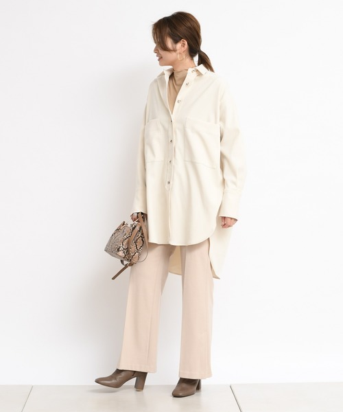 DouDou（ドゥドゥ）の「バックロングシャツ3（シャツ/ブラウス・レディース・オフホワイト/サックスブルー/ピンク・FREE）」の21枚目の写真