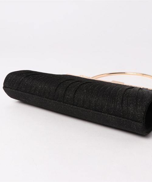 Cupid Heart（キューピッドハート）の「【Cupid Heart】結婚式BAG ラメギャザーがま口クラッチバッグ（クラッチバッグ・レディース・ブラック/ゴールド/シルバー・MEDIUM）」の4枚目の写真