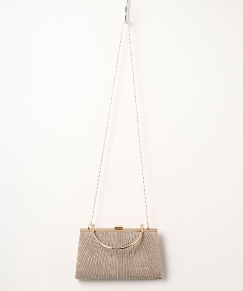 Cupid Heart（キューピッドハート）の「【Cupid Heart】結婚式BAG ラメギャザーがま口クラッチバッグ（クラッチバッグ・レディース・ブラック/ゴールド/シルバー・MEDIUM）」の6枚目の写真