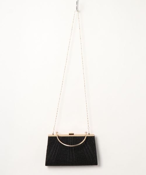 Cupid Heart（キューピッドハート）の「【Cupid Heart】結婚式BAG ラメギャザーがま口クラッチバッグ（クラッチバッグ・レディース・ブラック/ゴールド/シルバー・MEDIUM）」の7枚目の写真