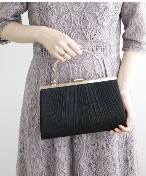 Cupid Heart（キューピッドハート）の「【Cupid Heart】結婚式BAG ラメギャザーがま口クラッチバッグ（クラッチバッグ・レディース・ブラック/ゴールド/シルバー・MEDIUM）」の17枚目の写真