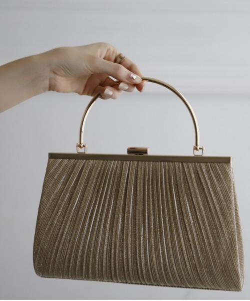 Cupid Heart（キューピッドハート）の「【Cupid Heart】結婚式BAG ラメギャザーがま口クラッチバッグ（クラッチバッグ・レディース・ブラック/ゴールド/シルバー・MEDIUM）」の13枚目の写真