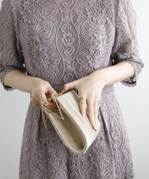 Cupid Heart（キューピッドハート）の「【Cupid Heart】結婚式BAG ラメギャザーがま口クラッチバッグ（クラッチバッグ・レディース・ブラック/ゴールド/シルバー・MEDIUM）」の12枚目の写真