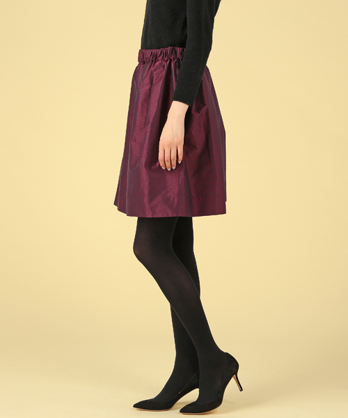 Demi-Luxe BEAMS（デミルクス ビームス）の「Demi-Luxe BEAMS / ウエストギャザー タフタスカート（スカート・レディース・ブラック/ボルドー/グリーン・ONE SIZE）」の5枚目の写真