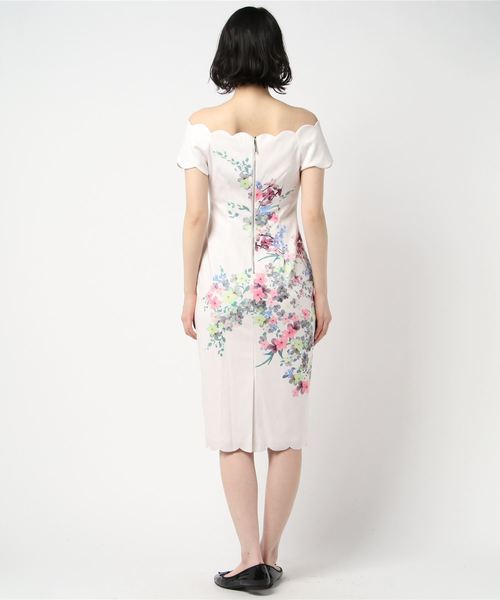 TED BAKER フラワープリントボディコンドレス