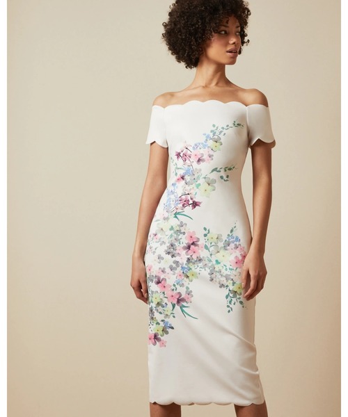 【TED BAKER】オフショル フラワープリントドレス Ted Baker（テッドベーカー）の「ABRIEE フラワープリント