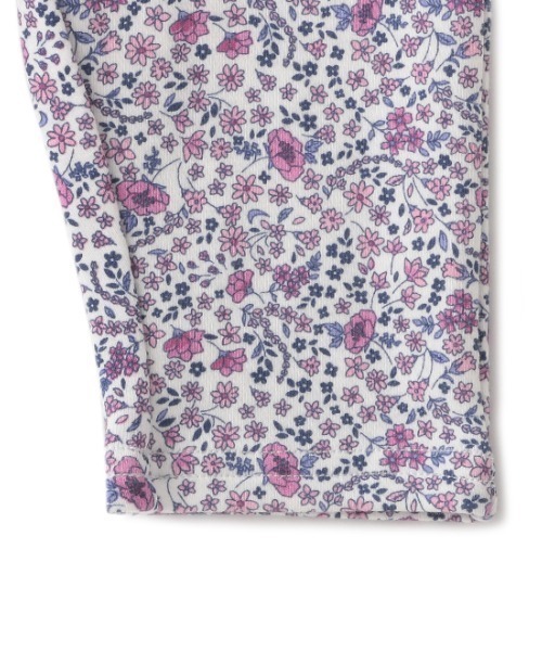 petit main（プティマイン）の「小花柄お尻フリル7分丈レギンス  