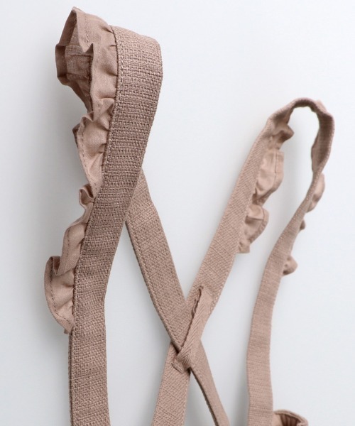 BRANSHES（ブランシェス）の「サスペンダー付ワイドパンツ（その他パンツ・キッズ・ブラウン/カーキ・90cm/110cm/100cm/120cm/130cm/140cm/150cm）」の3枚目の写真