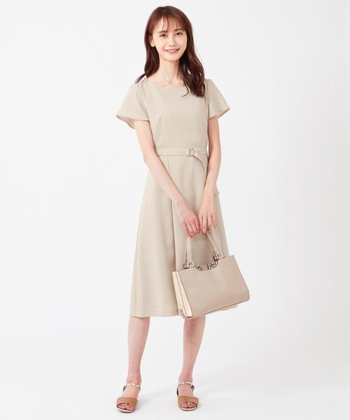ANY SIS（エニィスィス）の「【ベルト付き】ノーブルフレア ワンピース（ワンピース・レディース・黄土色系/ベージュ系/ネイビー系・1/2/3）」の4枚目の写真