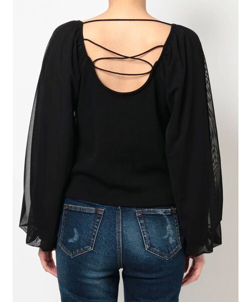 RESEXXY（リゼクシー）の「バックオープントップス（Tシャツ/カットソー・レディース・ブラック/ブラウン/ワイン・FREE）」の18枚目の写真