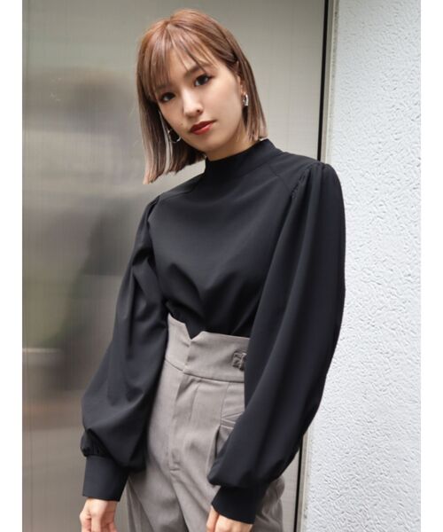 EMODA（エモダ）の「ハイネックロングトップ（Tシャツ/カットソー・レディース・ブラック/ブルー/その他・FREE）」の2枚目の写真