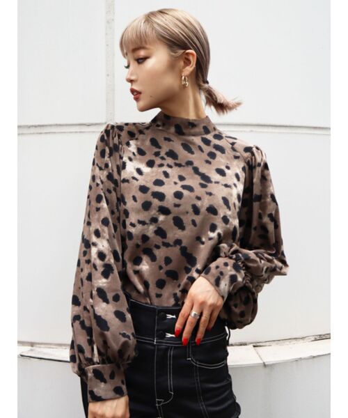 EMODA（エモダ）の「ハイネックロングトップ（Tシャツ/カットソー・レディース・ブラック/ブルー/その他・FREE）」の7枚目の写真