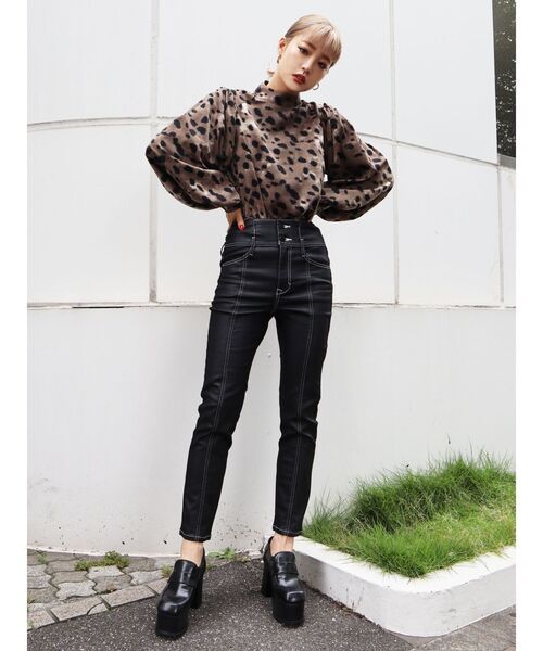 EMODA（エモダ）の「ハイネックロングトップ（Tシャツ/カットソー・レディース・ブラック/ブルー/その他・FREE）」の8枚目の写真