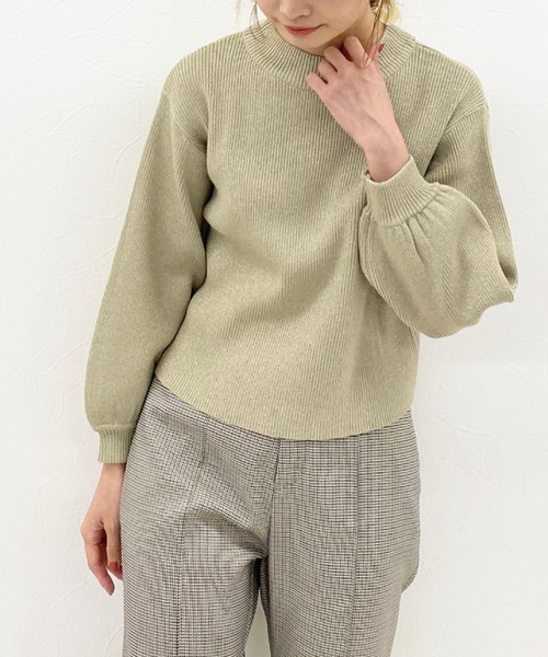 archives（アルシーヴ）の「袖ボリュームラメニットプルオーバー（ニット/セーター・レディース・シルバーグレー/ベージュ/グリーン/ブラウン/ブルー・MEDIUM）」の4枚目の写真