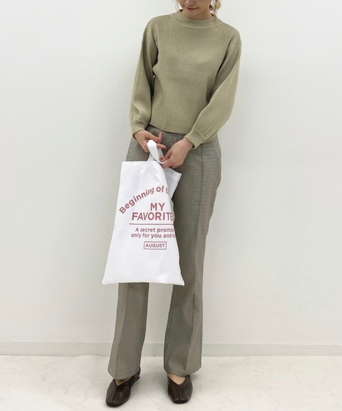 archives（アルシーヴ）の「袖ボリュームラメニットプルオーバー（ニット/セーター・レディース・シルバーグレー/ベージュ/グリーン/ブラウン/ブルー・MEDIUM）」の13枚目の写真