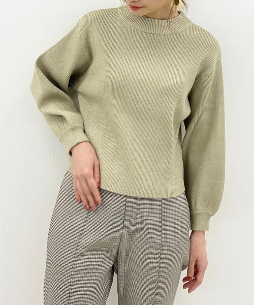 archives（アルシーヴ）の「袖ボリュームラメニットプルオーバー（ニット/セーター・レディース・シルバーグレー/ベージュ/グリーン/ブラウン/ブルー・MEDIUM）」の19枚目の写真