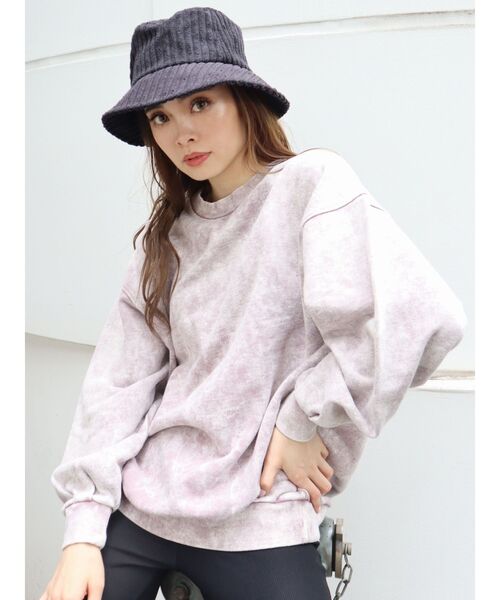 EMODA（エモダ）の「SHADINGバルキートップ（スウェット・レディース・ブラック/ベージュ/ピンク/ブルー・FREE）」の7枚目の写真