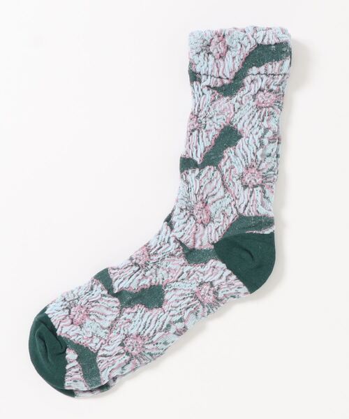 c.u.l（シーユーエル）の「【c.u.l】総柄レトロフラワー 花柄ミドル丈ソックス cula131（ソックス/靴下・レディース・ホワイト/ブラック/ブラウン/ベージュ/モカ/アイボリー/イエロー/グレー/ブラック系その他/ネイビー/イエロー系その他/イエロー系その他2/オレンジ/ブルー/ライトブラウン/ブラック系その他2/ホワイト系その他/パープル/グリーン・FREE）」の13枚目の写真