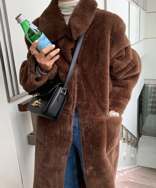 Mayree（メイリー）の「【Mayree】エコファーロングコート（ムートン