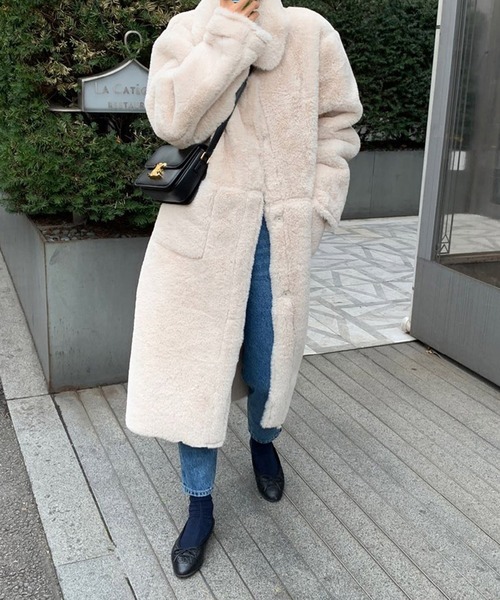 Mayree（メイリー）の「【Mayree】エコファーロングコート（ムートン