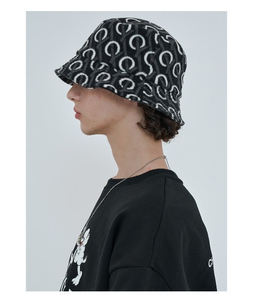 OY（オーワイ）の「『OY/オーワイ』MONOGRAM BUCKET HAT/モノグラムバケットハット（ハット・メンズ・ブラック/グリーン・FREE）」の9枚目の写真