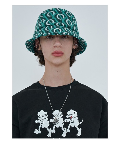 OY（オーワイ）の「『OY/オーワイ』MONOGRAM BUCKET HAT/モノグラムバケットハット（ハット・メンズ・ブラック/グリーン・FREE）」の13枚目の写真