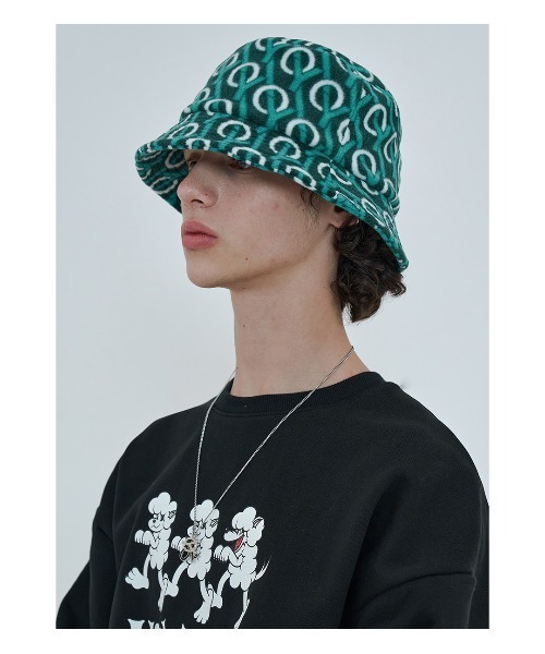 OY（オーワイ）の「『OY/オーワイ』MONOGRAM BUCKET HAT/モノグラムバケットハット（ハット・メンズ・ブラック/グリーン・FREE）」の12枚目の写真