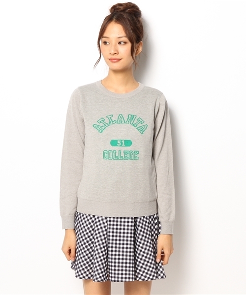 CIAOPANIC（チャオパニック）の「【Ciaopanic】COLLEGEJQPO（ニット/セーター・レディース・グレー/ネイビー/グリーン・FREE）」の4枚目の写真