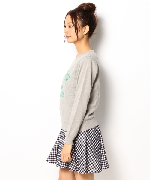 CIAOPANIC（チャオパニック）の「【Ciaopanic】COLLEGEJQPO（ニット/セーター・レディース・グレー/ネイビー/グリーン・FREE）」の5枚目の写真