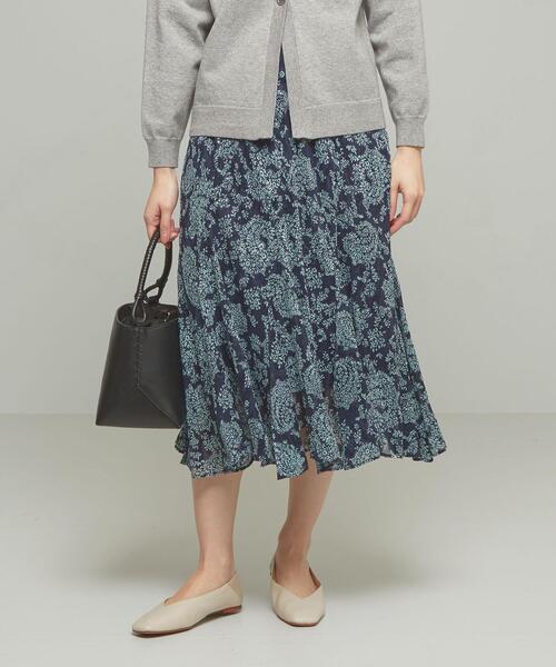 closet story（クローゼットストーリー）の「＜closet story＞□ジャガード ロングスカート -手洗い可能-（スカート・レディース・ブラック/ネイビー・FREE）」の2枚目の写真