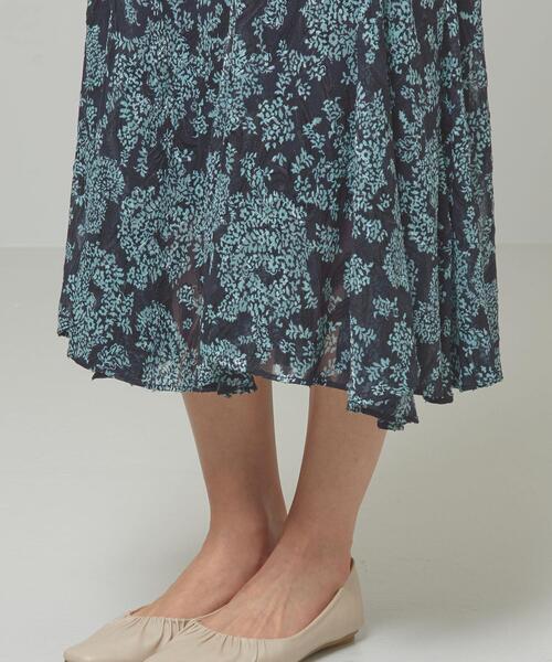 closet story（クローゼットストーリー）の「＜closet story＞□ジャガード ロングスカート -手洗い可能-（スカート・レディース・ブラック/ネイビー・FREE）」の13枚目の写真