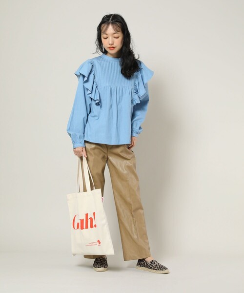 FREAK'S STORE（フリークスストア）の「フェイクレザーロングパンツ（スラックス・レディース・ブラック/ベージュ/ブラウン・SMALL/MEDIUM）」の18枚目の写真