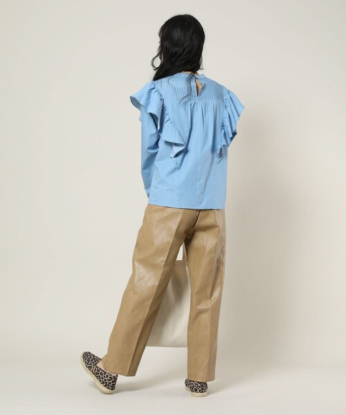 FREAK'S STORE（フリークスストア）の「フェイクレザーロングパンツ（スラックス・レディース・ブラック/ベージュ/ブラウン・SMALL/MEDIUM）」の20枚目の写真