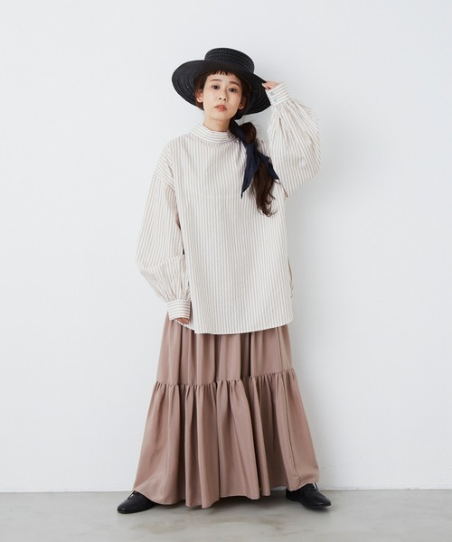 Libra Cue（リブラ キュー）の「エアリーティアードスカート（スカート・レディース・ブラック/ベージュ/グレー・FREE）」の19枚目の写真