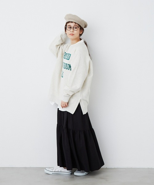 Libra Cue（リブラ キュー）の「エアリーティアードスカート（スカート・レディース・ブラック/ベージュ/グレー・FREE）」の5枚目の写真