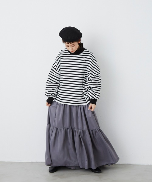 Libra Cue（リブラ キュー）の「エアリーティアードスカート（スカート・レディース・ブラック/ベージュ/グレー・FREE）」の21枚目の写真