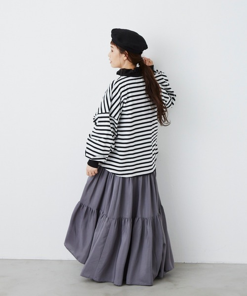 Libra Cue（リブラ キュー）の「エアリーティアードスカート（スカート・レディース・ブラック/ベージュ/グレー・FREE）」の18枚目の写真