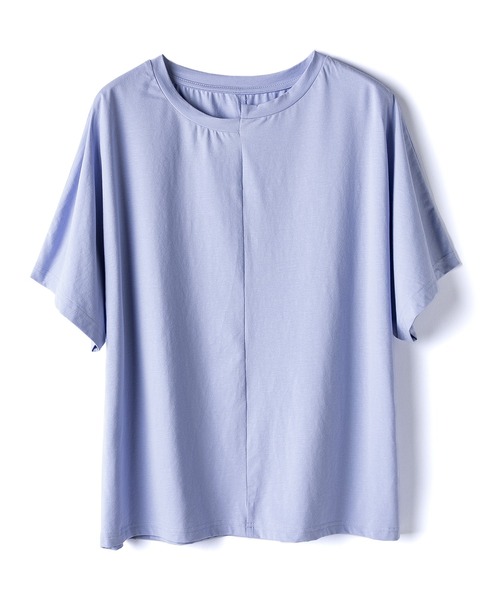 SAISON DE PAPILLON(セゾンドパピヨン)の「イレギュラーネックTシャツカットソー(Tシャツ/カットソー・レディース・ホワイト/ブラック/ブルー/ラベンダー・M/S/L)」の5枚目の写真