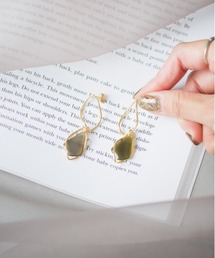 ひし形メタル×クリアピアス