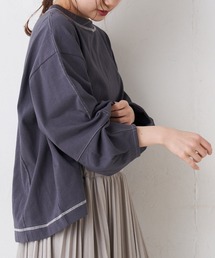 配色ステッチプルオーバー