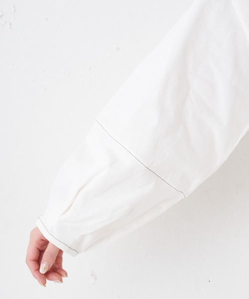 PUAL CE CIN(ピュアルセシン)の「配色ステッチプルオーバー(Tシャツ/カットソー・レディース・ブルー/ピンク系その他/ホワイト/チャコールグレー・FREE)」の20枚目の写真