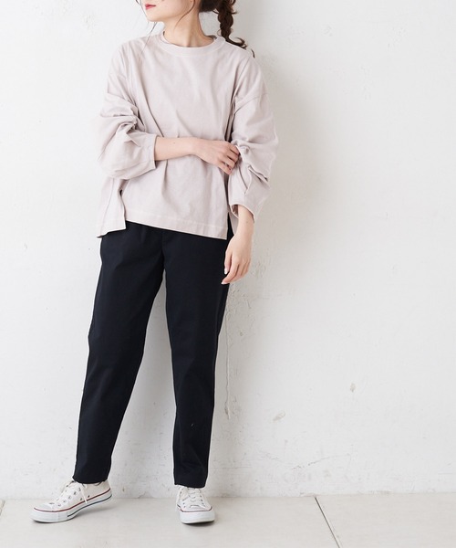 PUAL CE CIN(ピュアルセシン)の「配色ステッチプルオーバー(Tシャツ/カットソー・レディース・ブルー/ピンク系その他/ホワイト/チャコールグレー・FREE)」の6枚目の写真